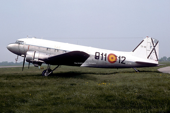 Ex Spanish Air Force Douglas C-47A G-BFHC/T.3-66 (1978)