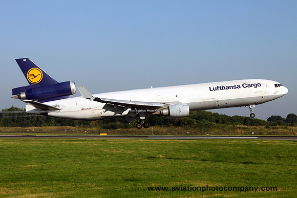 Lufthansa Cargo McDonnell Douglas MD-11F D-ALCE at Manchester (2013)