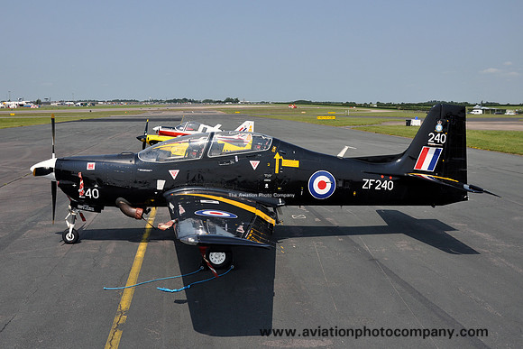 RAF 72 Squadron Short Tucano T.1 ZF240/240 at RAF Waddington Airshow (2013)
