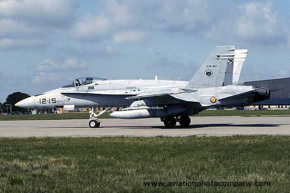 Spanish Air Force Ala 12 McDonnell Douglas EF-18A Hornet C.15-57/12-15 at RAF Waddington (2004)