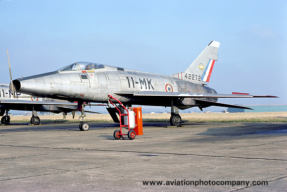 French Air Force North American F-100D Super Sabre 42272/11-MK stored at RAF Sculthorpe (1976)