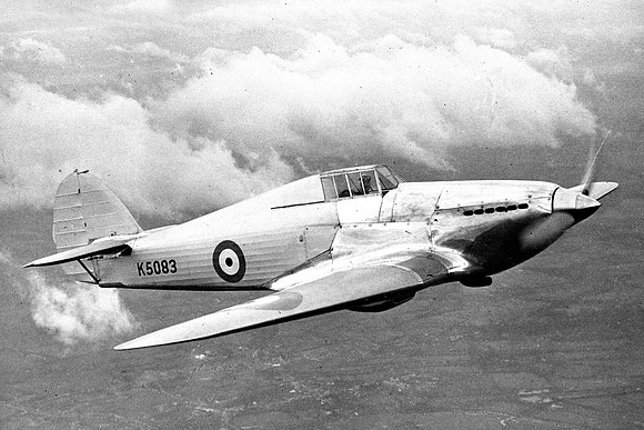 RAF Hawker Hurricane K5083 Air to Air