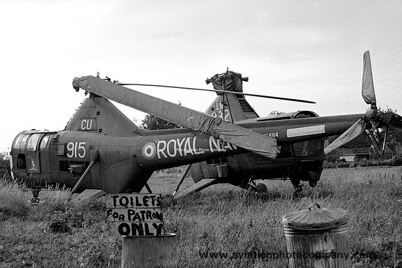 Royal Navy Westland Dragonfly HR.3 WG664 at the Fourways Garage (1970)