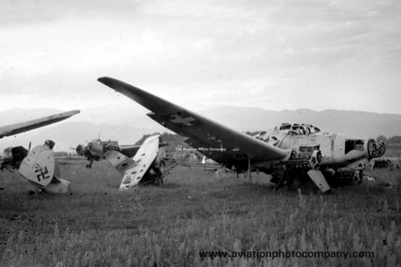 Luftwaffe wrecks at Zeltweg (1947)