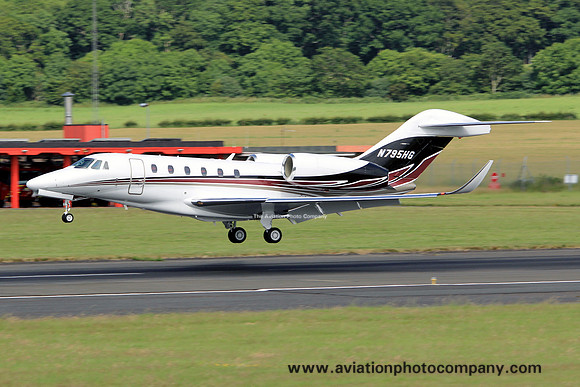 Cessna 750 N795HG at Prestwick (2013)