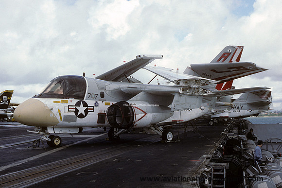 US Navy VS-24 Lockheed S-3A Viking 160145/AJ-707 on board USS Nimitz (1978)