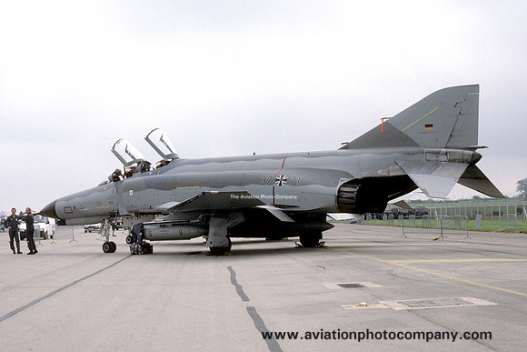 German Air Force JG71 McDonnell F-4F Phantom 37+71 at IAT Fairford (1987)