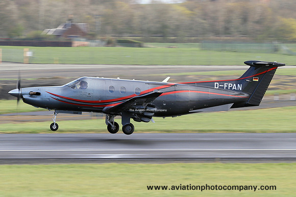 Pilatus PC-12 D-FPAN at Prestwick (2022)