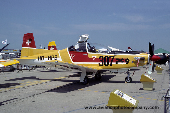 Pilatus PC-9 HB-HPB at the Paris Air Show (1985)
