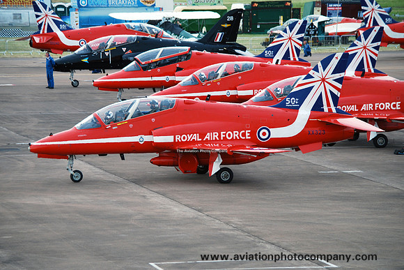 RAF Red Arrows HS Hawk T.1 XX323 at RIAT Fairford (2014)