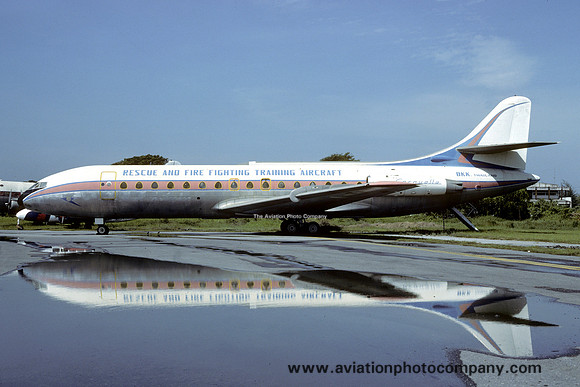 Bangkok Airport Fire Fighting Training Aircraft Sud Caravelle XV-JTB (1984)