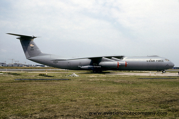USAF 62 AW Lockheed C-141B Starlifter 65-0229 at Rhein Main (1992)