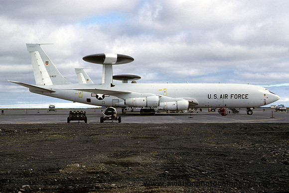 USAF Boeing E-3A Sentry 71-1407 at Keflavik (1980)