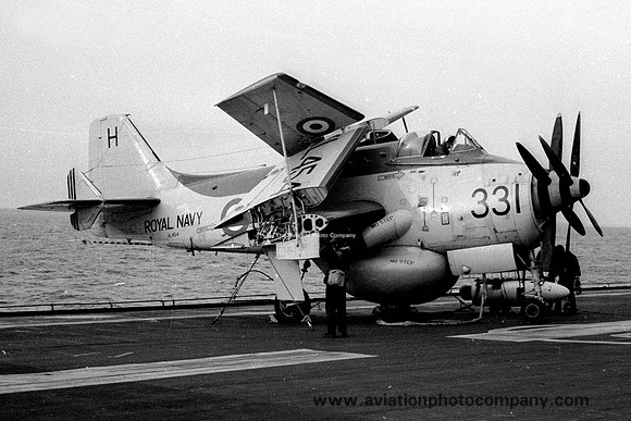 Royal Navy 849 Squadron Fairey Gannet AEW.3 XL454/H331 on board HMS Hermes (1966)