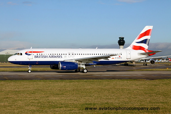British Airways Airbus A320-200 G-EUYS at Manchester (2014)