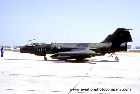 German Air Force JBG34 Lockheed F-104G Starfighter 24+54 (1987)
