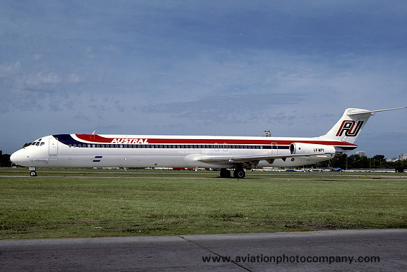 Austral McDonnell Douglas MD-81 LV-WPY at Buenos Aires (1998)
