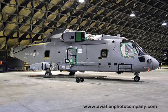 Royal Navy Westland Merlin HM.1 ZH823 stored at RAF Shawbury (2011)