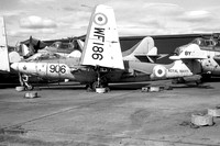 Royal Navy Hawker Sea Hawk F.1 WF186 at Abbotsinch AHU (1959)