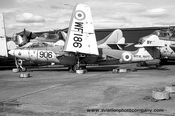 Royal Navy Hawker Sea Hawk F.1 WF186 at Abbotsinch AHU (1959)