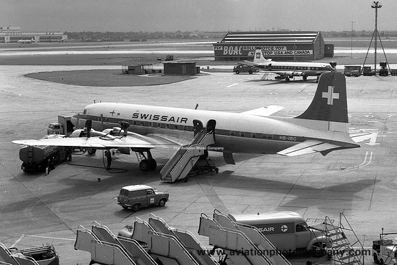 Swissair Douglas DC-6 HB-IBC at London Heathrow