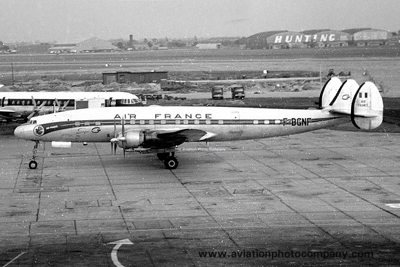 Air France Lockheed L-1049G Constellation F-BGNF at London Heathrow (1960)