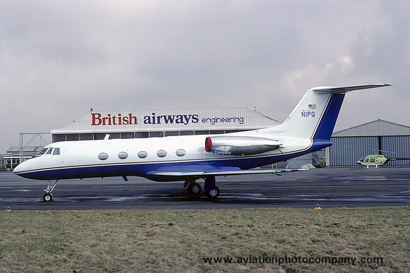 Proctor and Gamble Gulfstream III N1PG at Newcastle (1979)
