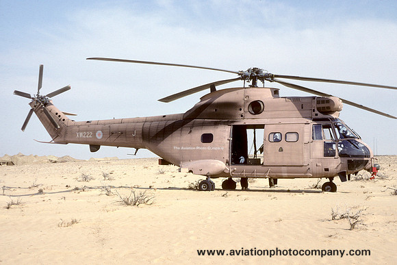 RAF Westland Puma HC.1 XW222/J during Operation Granby (1990)