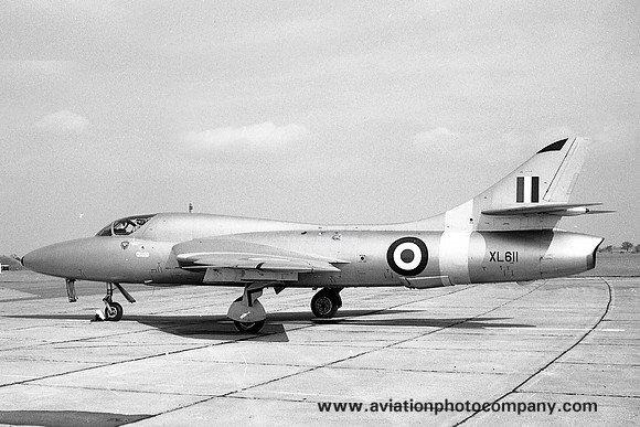 RAF Wattisham Station Flight Hawker Hunter XL611 at RAF Church Fenton (1965)