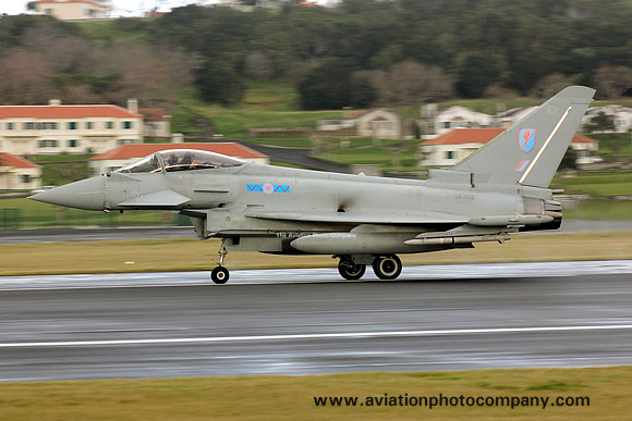 RAF 6 Squadron BAE Typhoon FGR.4 ZK302/EA at Lajes (2014)
