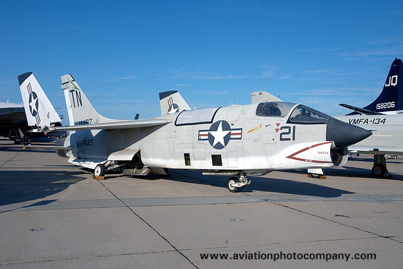 US Marines VMCJ-3 Chance RF-8G Crusader 144617/TN-13 displayed at MCAS Miramar (2011)