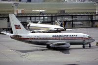 Braathens SAFE Boeing 737-205 LN-SUG at London Gatwick (1975)