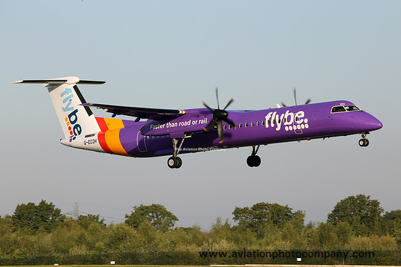 FlyBe DHC-8-400 G-ECOH at Manchester (2014)