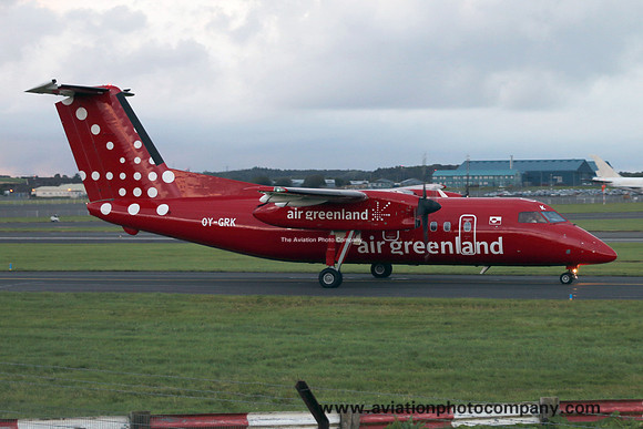 Air Greenland DHC-8-200 OY-GRK at Prestwick (2015)