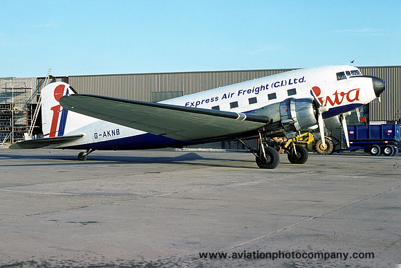Express Air Freight Douglas C-47 Dakota G-AKNB (1977)