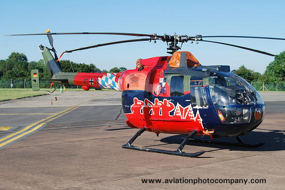German Army HFWS MBB Bo105P1 87+28 at RIAT Fairford (2014)