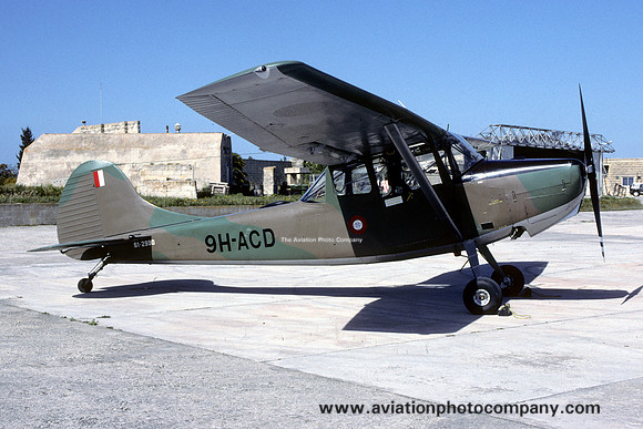 Armed Forces of Malta Cessna L-19E Bird Dog 9H-ACD at Malta Luqa IAP (1999)