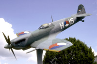Dutch Air Force Supermarine Spitfire LF.IX H-15 displayed at Eindhoven (1987)