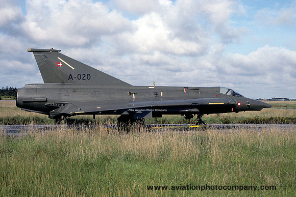Danish Air Force SAAB Draken A-35 A-020 at Karup (1993)