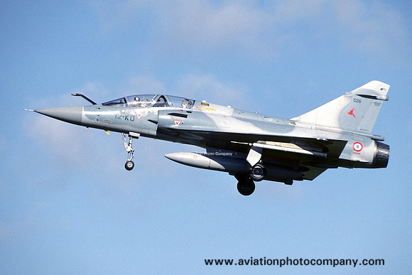 French Air Force EC2/12 Dassault Mirage 2000B 526/12-KO at RAF Waddington (2004)