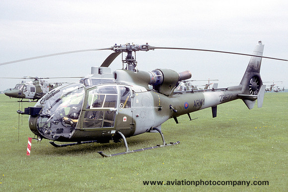 AAC 662 Squadron Westland Gazelle AH.1 ZB672 at Middle Wallop (1994)