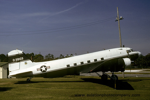 USAF Douglas C-47A Skytrain 43-9103 displayed at Eglin AFB (1979)