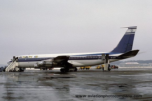 El Al Boeing 707-358B 4X-ATT at Newcastle (1979)