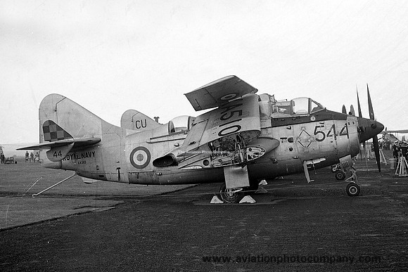 Royal Navy Fairey Gannet AS.1 XA510/544 at Abbotsinch (1961)