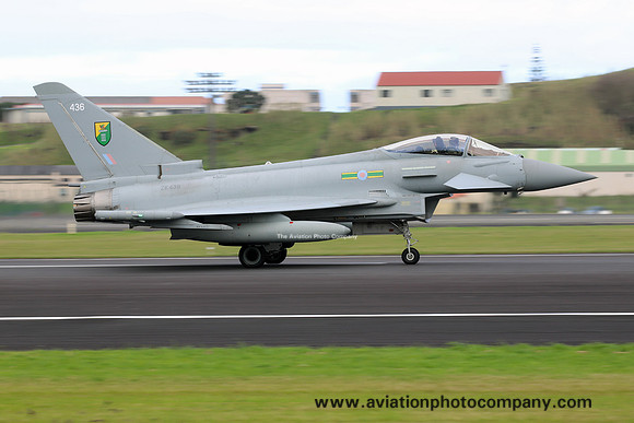 RAF 3 Squadron BAE Typhoon FGR.4 ZK436 at Lajes (2024)