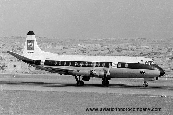 BEA - British European Airways Vickers Viscount G-AOHV at RAF Luqa