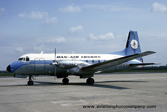 Dan Air London Hawker Siddeley HS.748-275 G-AYYG (1979)