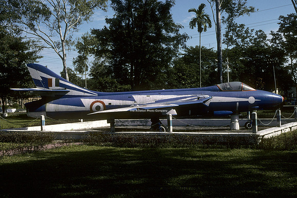 Indian Air Force Hawker Hunter F.56 displayed at Chabua (2002)
