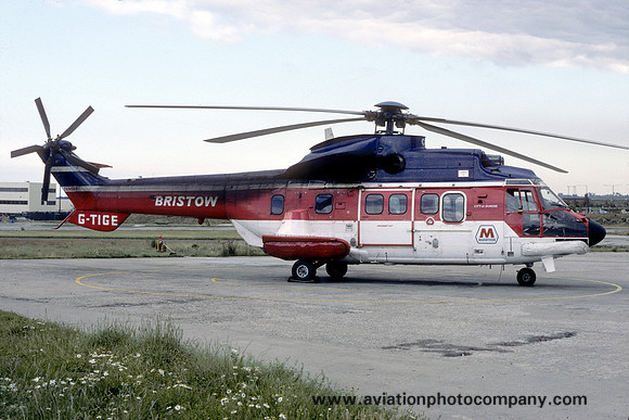 Bristow Helicopters/Marathon Oil Aerospatiale AS.332L Super Puma G-TIGE (1984)
