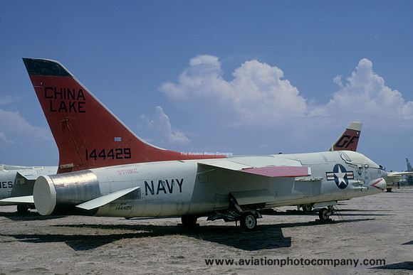 US Navy China Lake Chance DF-8F Crusader 144429 at MASDC Davis Monthan (1970)